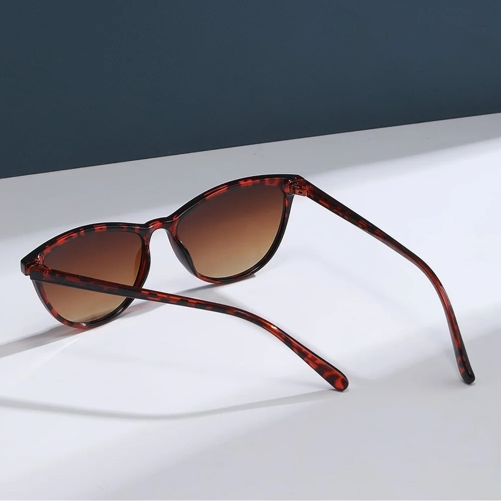 NEW Red Leopard Tortoiseshell Full Rimmed Cat Eye Style Sunglasses